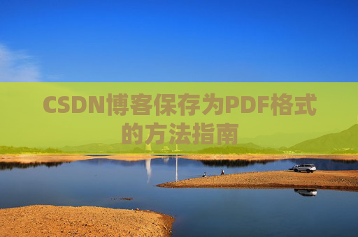 CSDN博客保存为PDF格式的方法指南